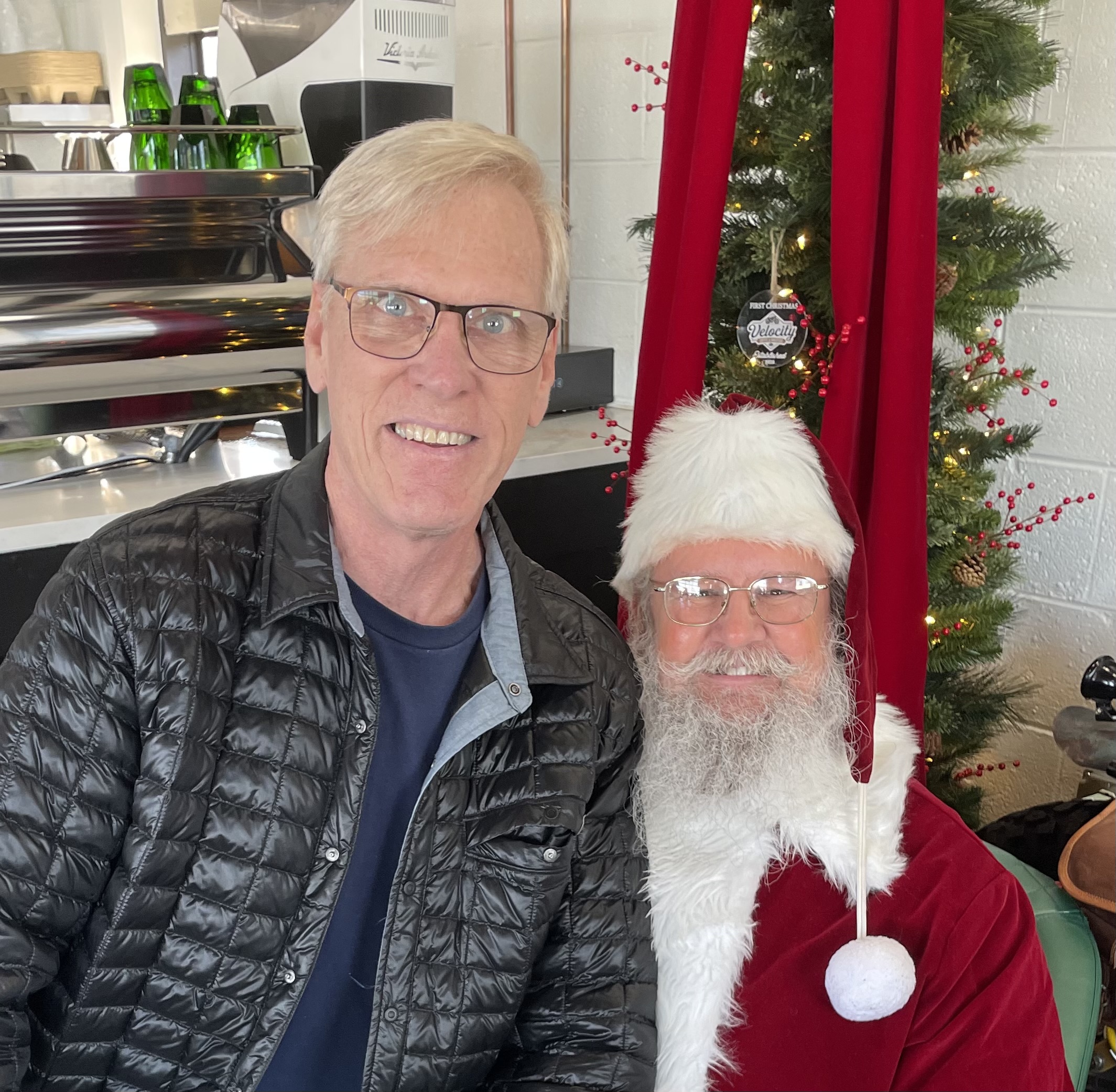 Phil Petree with Santa